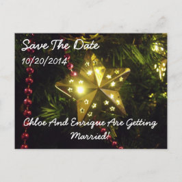 Weihnachtsstern Save the Date Personalisiert Ankündigungspostkarte