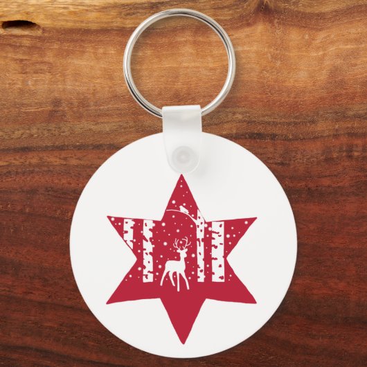 Weihnachtsstern Schlüsselanhänger (Vorderseite)