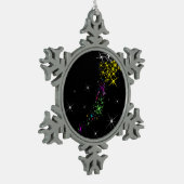 Weihnachtsstern Schneeflocken Zinn-Ornament (Links)