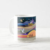 Weihnachtsstern - Sibirischer Husky 1 Kaffeetasse (Vorderseite Links)