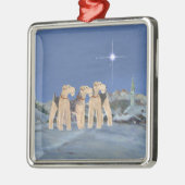 Weihnachtsstern Silbernes Ornament (Links)