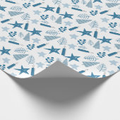 Weihnachtsstern und Bäume Geschenkpapier (Ecke)