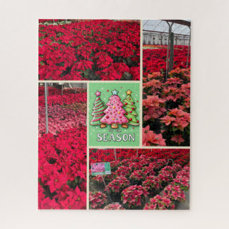 Weihnachtsstern und Foto-Vorlage Weihnachten Puzzle