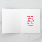 Weihnachtsstern und Holly Holiday Karte (Innenseite)