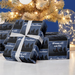Weihnachtsstern und Wiseman Wrapping Paper Geschenkpapier