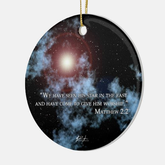 Weihnachtsstern-Verzierung Keramik Ornament (Links)