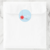 Weihnachtsstern - Weihnachtsgeschenke Runder Aufkleber (Tasche)