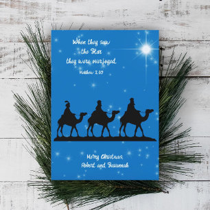 Weihnachtsstern Weise Männer Schrift Grußkarte Einladung