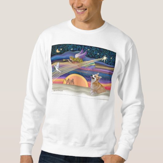 Weihnachtsstern - Welsh Corgi #7B Sweatshirt (Vorderseite)