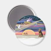Weihnachtsstern - Welsh Terrier Magnet (Vorderseite/Rückseite)
