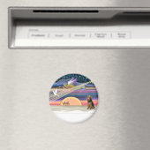 Weihnachtsstern - Welsh Terrier Magnet (In Situ (Geschirrspüler))