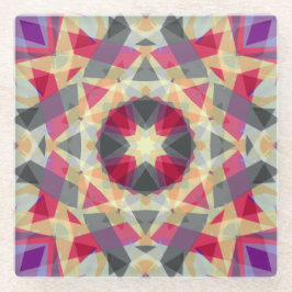 Weihnachtsstern Winter Grau Lila Rot Gelb Glasuntersetzer