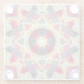 Weihnachtsstern Winter Grau Lila Rot Gelb Glasuntersetzer (Rückseite)