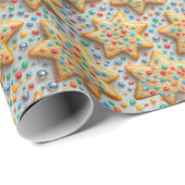 Weihnachtsstern-Zuckerkekse Geschenkpapier (Rolleneckpunkt)