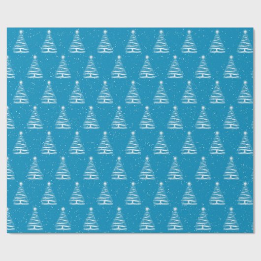 Weihnachtssternbaum auf Aqua Geschenkpapier (Flach)