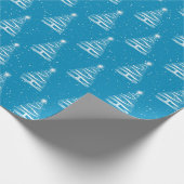 Weihnachtssternbaum auf Aqua Geschenkpapier (Ecke)