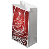 Weihnachtssternbaum-Geschenktasche Kleine Geschenktüte (Rückseite Schrägansicht)
