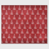 Weihnachtssternbaum in Rot Geschenkpapier (Flach)