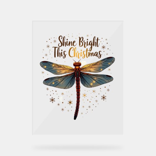 Weihnachtssterndragonfly Acrylschild (Vorderseite)