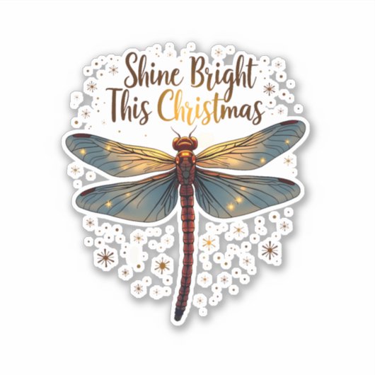 Weihnachtssterndragonfly Aufkleber (Vorderseite)