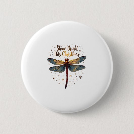 Weihnachtssterndragonfly Button (Vorderseite)