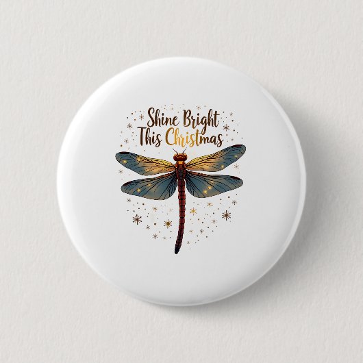 Weihnachtssterndragonfly Button (Vorderseite)
