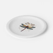 Weihnachtssterndragonfly Pappteller (Schrägansicht)