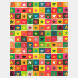 Weihnachtssterne Fleecedecke