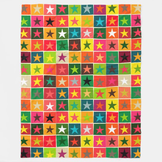 Weihnachtssterne Fleecedecke (Vorderseite)