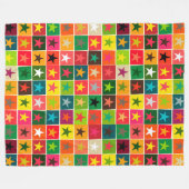 Weihnachtssterne Fleecedecke (Vorderseite (Horizontal))