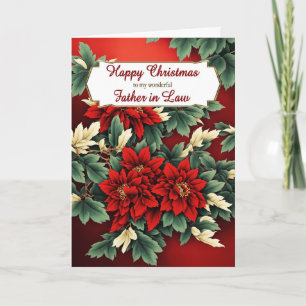 Weihnachtssterne für den Schwiegervater Feiertagskarte