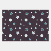 Weihnachtssterne Geschenkpapier Set (Vorderseite 3)