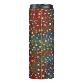 Weihnachtssterne Glitter Festlich Thermosbecher (Rückseite)