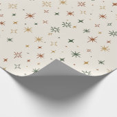 Weihnachtssterne & Glitzer-Muster Geschenkpapier (Ecke)