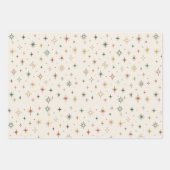 Weihnachtssterne & Glitzer-Muster			 Geschenkpapier Set (Vorderseite 2)
