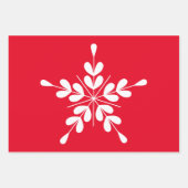 Weihnachtssterne im skandinavischen Stil in weiß a Geschenkpapier Set (Vorderseite 3)