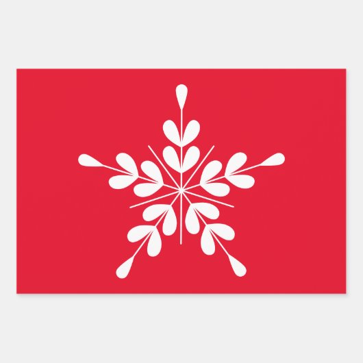 Weihnachtssterne im skandinavischen Stil in weiß a Geschenkpapier Set (Vorderseite 3)