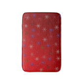 Weihnachtssterne in Rot Badematte (Vorderseite Vertikal)