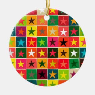 Weihnachtssterne Keramik Ornament