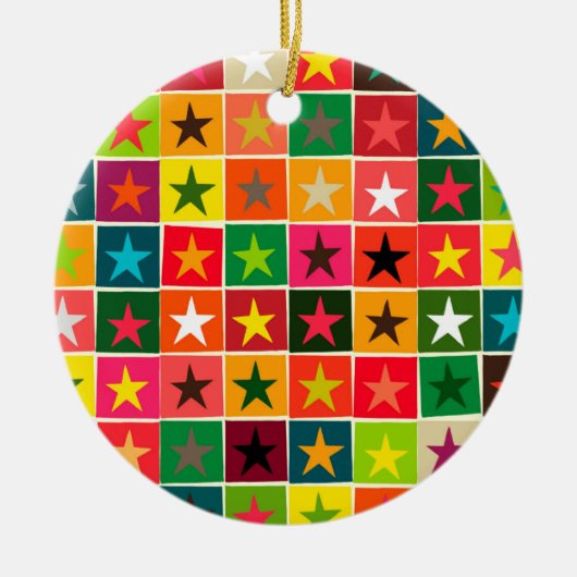 Weihnachtssterne Keramik Ornament (Vorne)