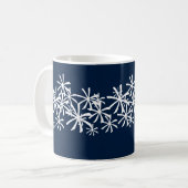 Weihnachtssterne, Lichter blau blau blau Kaffeetasse (Vorderseite Links)
