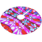 Weihnachtssterne Polyester Weihnachtsbaumdecke (Schrägansicht)