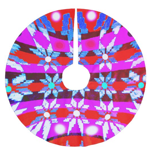 Weihnachtssterne Polyester Weihnachtsbaumdecke (Vorderseite)