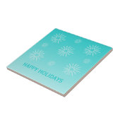Weihnachtssterne Tile, Aqua Fliese (Seite)