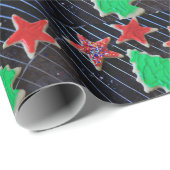 Weihnachtssterne und Baumkekse Geschenkpapier (Rolleneckpunkt)