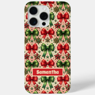Weihnachtssterne und Bows Muster Case-Mate iPhone Hülle