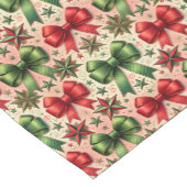 Weihnachtssterne und Bows Muster Kurzer Tischläufer (Ecke)