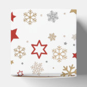 Weihnachtssterne und Schneeflocken Muster Geschenkschachtel (Oben)