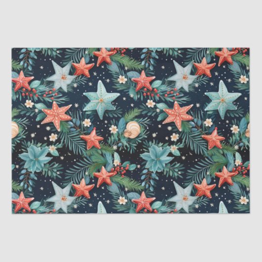 Weihnachtssternenfisch-Tissue Paper Seidenpapier (Vorderseite)