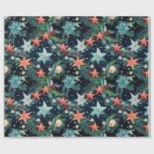 Weihnachtssternfisch-Wrapping Paper Geschenkpapier (Flach)